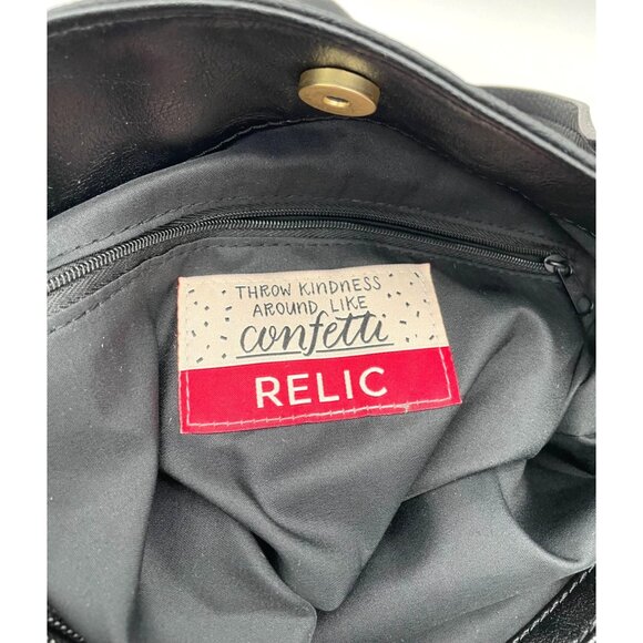 Relic by Fossil Noelle Patchwork Tote Black Handbag - Picture 3 of 4